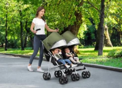 Jeep TurboGlyde Plus Side By Side Double Stroller -Delta Children Sales Store 11509 2182 Jeep TurboGlyde Side by Side Plus Olive Green Lifestyle 10 scaled