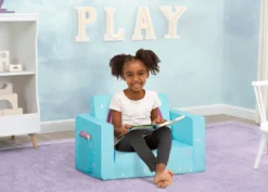 Delta Children Unicorn Cozee Flip Out Chair - 2-in-1 Convertible Chair To Lounger For Kids