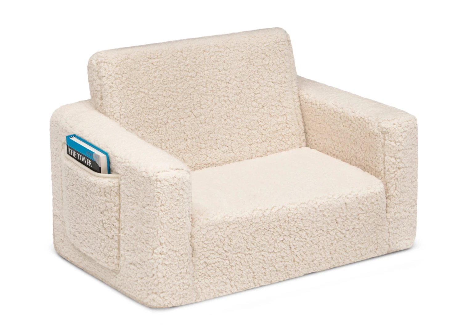 Delta Children Cozee Flip-Out Sherpa 2-in-1 Convertible Chair To Lounger For Kids 14 Delta Children Cozee Flip-Out Sherpa 2-in-1 Convertible Chair To Lounger For Kids - Image 14