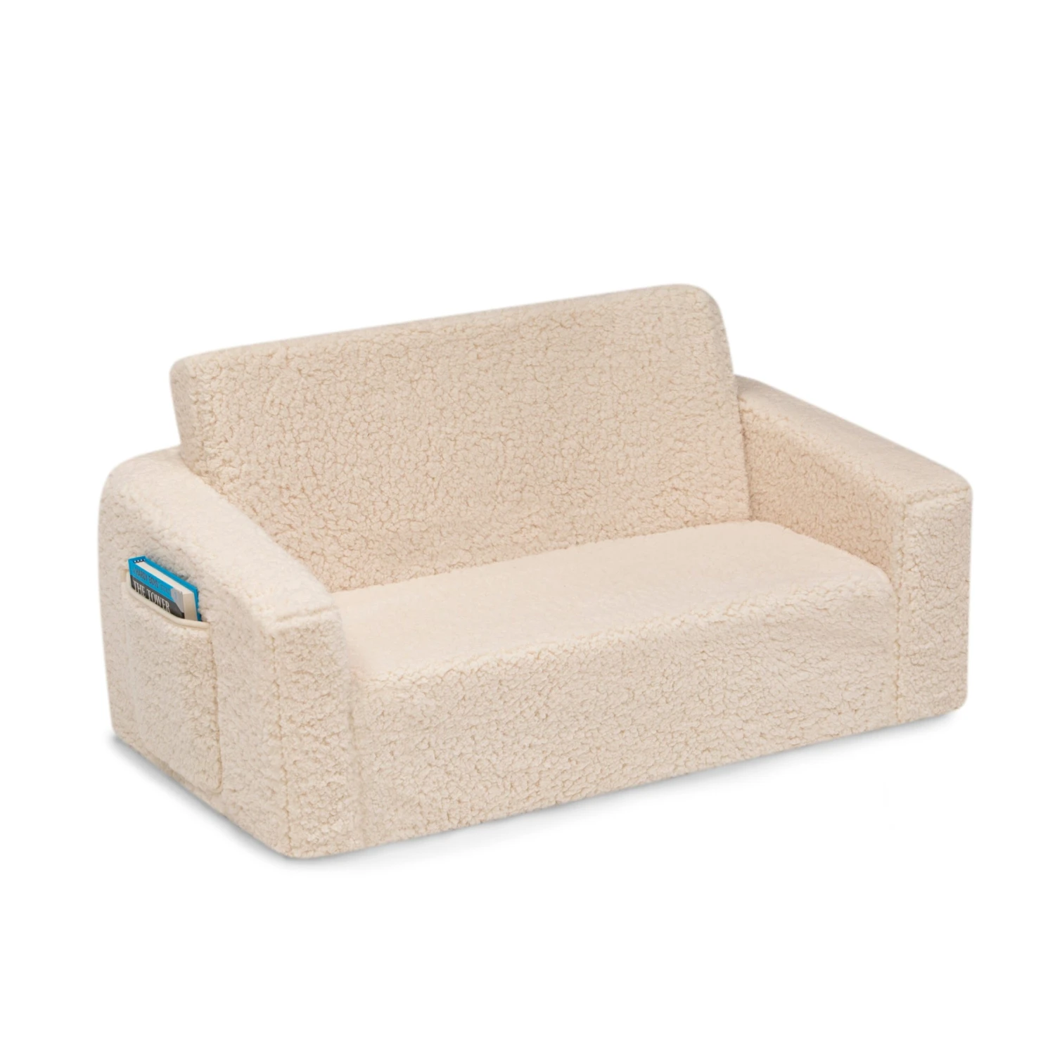 Delta Children Cozee Flip-Out Sherpa 2-in-1 Convertible Sofa To Lounger For Kids 8 Delta Children Cozee Flip-Out Sherpa 2-in-1 Convertible Sofa To Lounger For Kids - Image 8