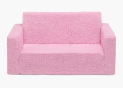 Delta Children Cozee Flip-Out Sherpa 2-in-1 Convertible Sofa To Lounger For Kids 38 Delta Children Cozee Flip-Out Sherpa 2-in-1 Convertible Sofa To Lounger For Kids -Delta Children Sales Store 208223W 5032 Cozee Flip out Sofa Sherpa Pink Silo 01 scaled