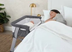 Dream Bedside Baby Bassinet 15 Dream Bedside Baby Bassinet -Delta Children Sales Store 23351 2012 Simmons Dream Bed side Bassinet Lifestyle 04 scaled