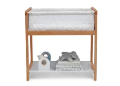 Delta Children Classic Wood Bedside Bassinet Sleeper - Portable Crib With High-End Wood Frame -Delta Children Sales Store 25503 2129 ClassicWoodBassinet PaintDabs Silo 11 scaled