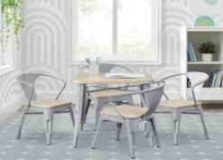Delta Children Bistro Table And 4 Chair Set 35 Delta Children Bistro Table And 4 Chair Set -Delta Children Sales Store 560302 1439 Bistro Table Grey wNatural Lifestyle 08 scaled