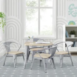 Delta Children Bistro Table And 4 Chair Set 39 Delta Children Bistro Table And 4 Chair Set -Delta Children Sales Store 560302 1439 Bistro Table Grey wNatural Lifestyle 108 scaled