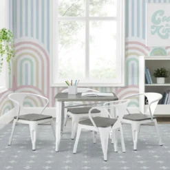 Delta Children Bistro Table And 4 Chair Set 24 Delta Children Bistro Table And 4 Chair Set -Delta Children Sales Store 560302 153 Bistro Table White wGrey Barnboard Lifestyle 108 scaled