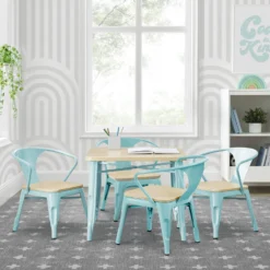 Delta Children Bistro Table And 4 Chair Set 29 Delta Children Bistro Table And 4 Chair Set -Delta Children Sales Store 560302 478 Bistro Table Aqua wNatural Lifestyle 108 scaled