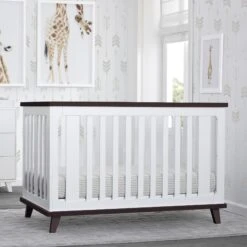 Delta Children Ava 3-in-1 Convertible Crib 31 Delta Children Ava 3-in-1 Convertible Crib -Delta Children Sales Store 6801 141 Ava 3in1 Crib White w Black Espresso Lifestyle 117