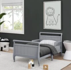Delta Children Wood Sleigh Toddler Bed 19 Delta Children Wood Sleigh Toddler Bed -Delta Children Sales Store 7183 026 Sleigh Toddler Bed Grey Lifestyle 03
