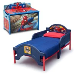 Delta Children Sales Store 24 Delta Children Marvel Spider-Man 2-Piece Toddler Bedroom Set - Includes Toddler Bed And Deluxe Toy Box