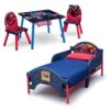 Delta Children Marvel Spider-Man 4-Piece Toddler Bedroom Set - Includes Toddler Bed And Table With 2 Chairs