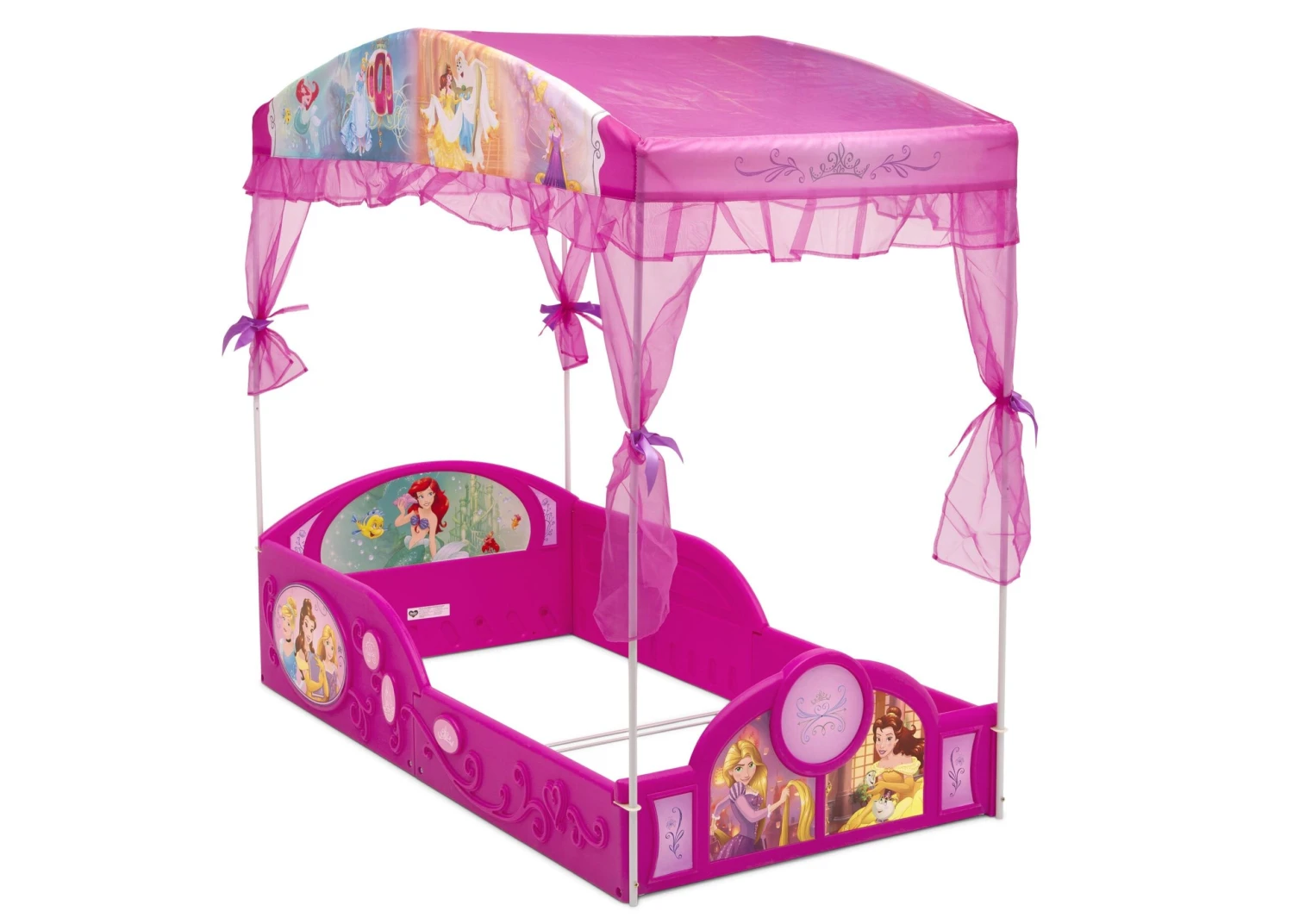 Disney Princess Plastic Sleep And Play Toddler Bed With Canopy By Delta Children 4 Disney Princess Plastic Sleep And Play Toddler Bed With Canopy By Delta Children - Image 4