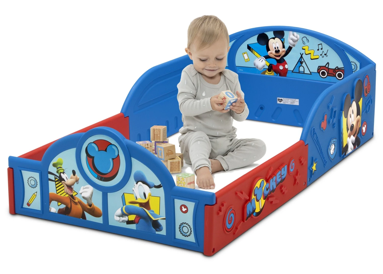 Delta Children Mickey Mouse Plastic Sleep And Play Toddler Bed 3 Delta Children Mickey Mouse Plastic Sleep And Play Toddler Bed - Image 3