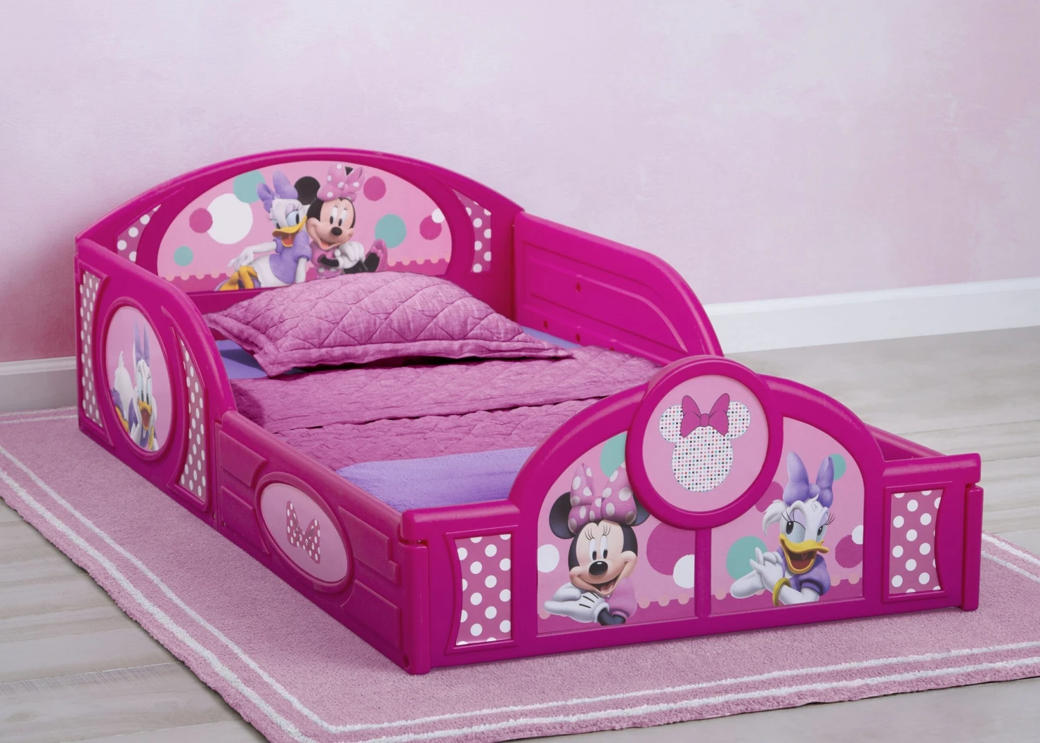 Delta Children Minnie Mouse Plastic Sleep And Play Toddler Bed 1 Delta Children Minnie Mouse Plastic Sleep And Play Toddler Bed