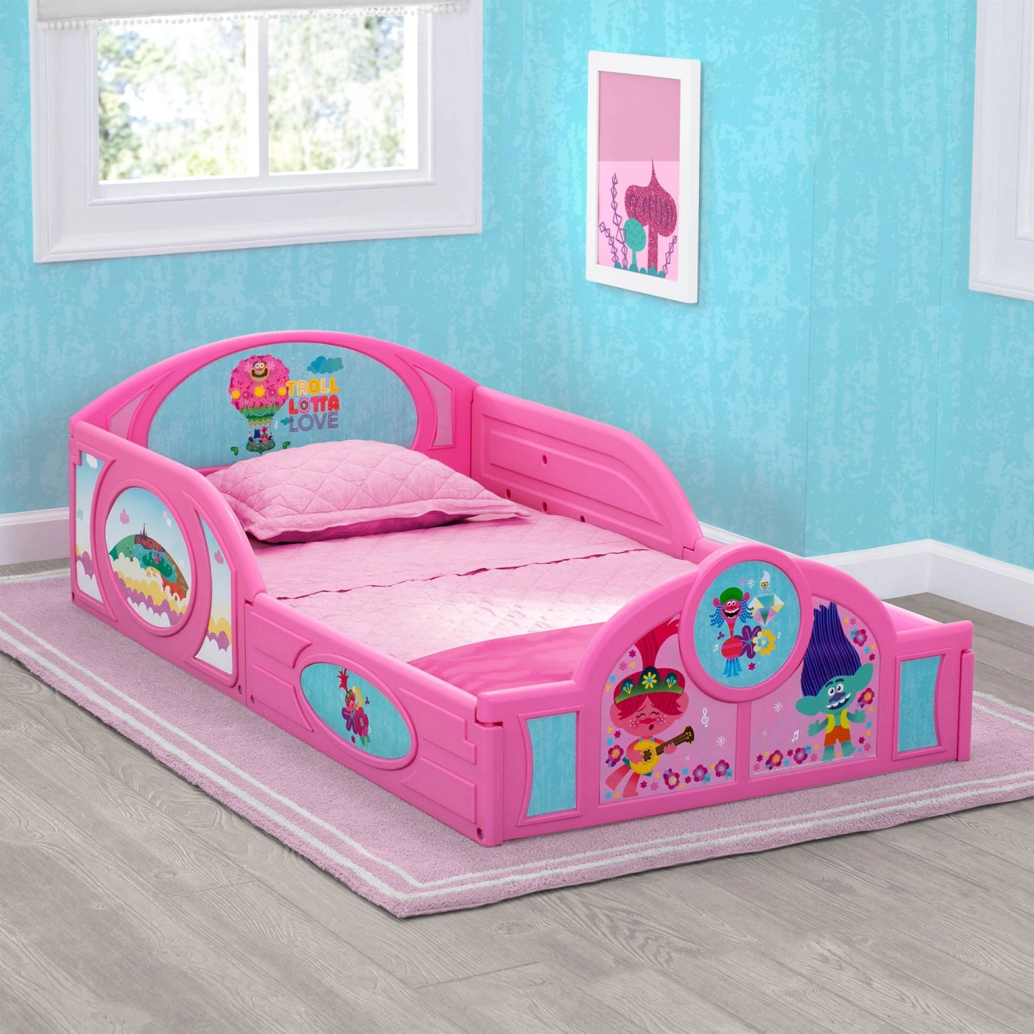 Delta Children Trolls World Tour Plastic Sleep And Play Toddler Bed 8 Delta Children Trolls World Tour Plastic Sleep And Play Toddler Bed - Image 8