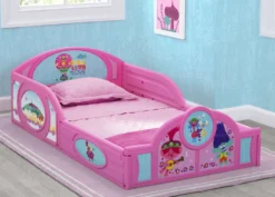 Delta Children Trolls World Tour Plastic Sleep And Play Toddler Bed