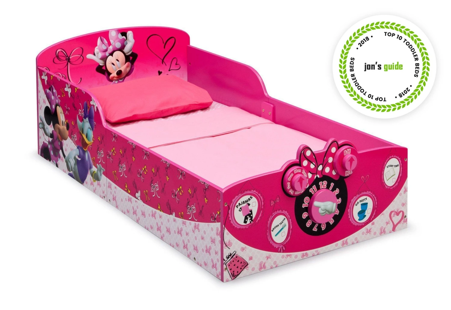 Delta Children Minnie Mouse Interactive Wood Toddler Bed 2 Delta Children Minnie Mouse Interactive Wood Toddler Bed - Image 2