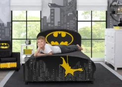 Delta Children Sales Store -Delta Children Sales Store BB87151BT 1200 upholstered twin bed batman lifestyle 04 scaled