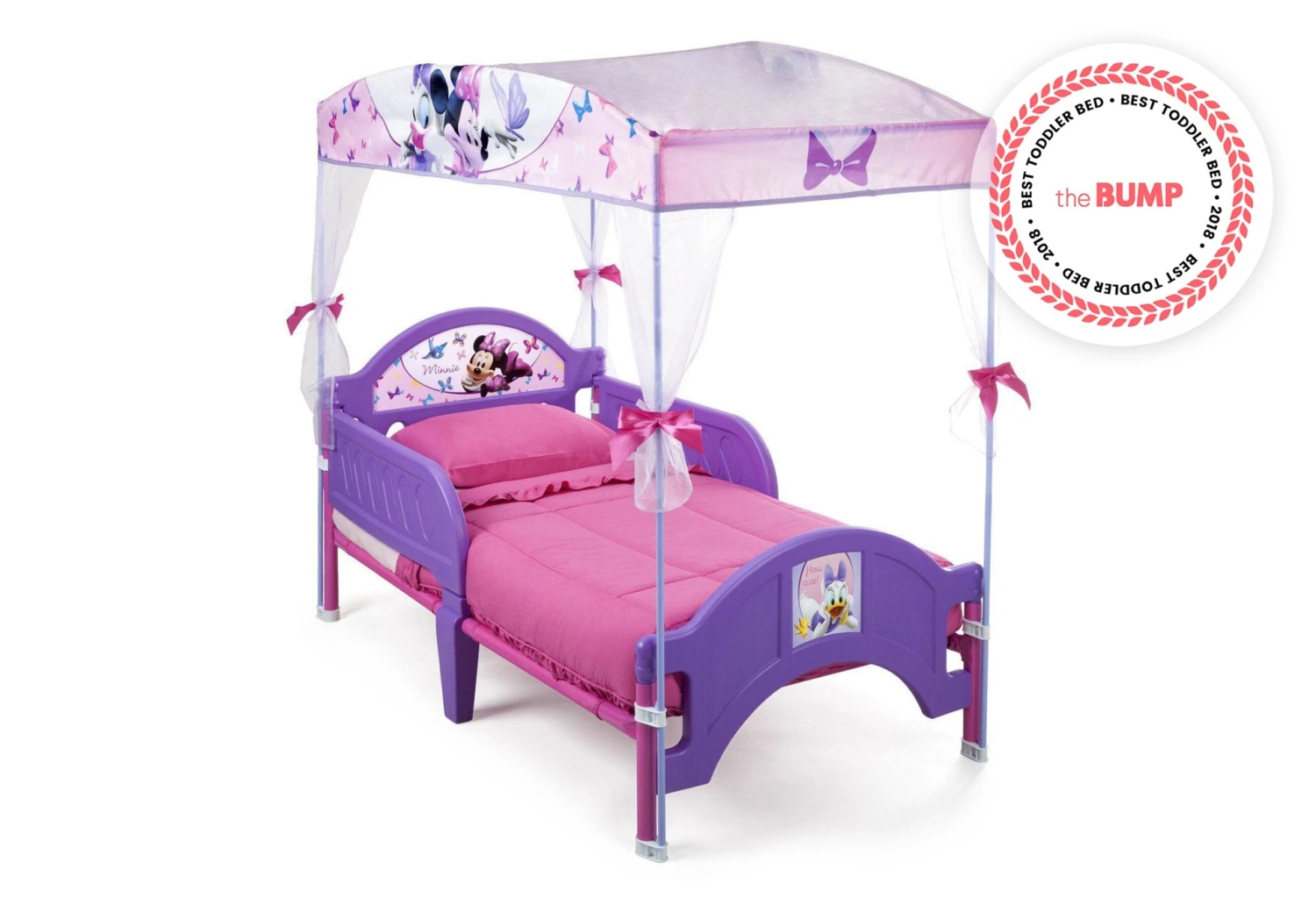Delta Children Minnie Mouse Toddler Canopy Bed 3 Delta Children Minnie Mouse Toddler Canopy Bed - Image 3