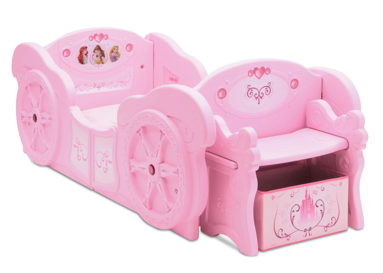Delta Children Princess Carriage Convertible Toddler-to-Twin Bed 4 Delta Children Princess Carriage Convertible Toddler-to-Twin Bed - Image 4