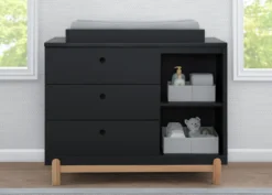 Delta Children 7-Piece Essential Changing Table Set - Newborn Baby Gift Set For Boys And Girls – Set Includes Changing Pad, Plush Changing Pad Cover, 3 Changing Pad Liners And 2 Storage Bins