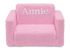 Delta Children Personalized Cozee Flip-Out Sherpa 2-in-1 Convertible Chair To Lounger For Kids 27 Delta Children Personalized Cozee Flip-Out Sherpa 2-in-1 Convertible Chair To Lounger For Kids -Delta Children Sales Store EM208223 5032 Cozee Flip Out Sherpa Chair Pink Embroidered Silo 01 scaled