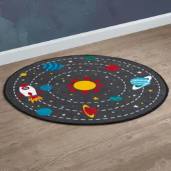 Delta Children Outer Space Round Area Rug For Kids, 39-Inch 9 Delta Children Outer Space Round Area Rug For Kids, 39-Inch -Delta Children Sales Store N1802 3222 rug space lifestyle 102 scaled