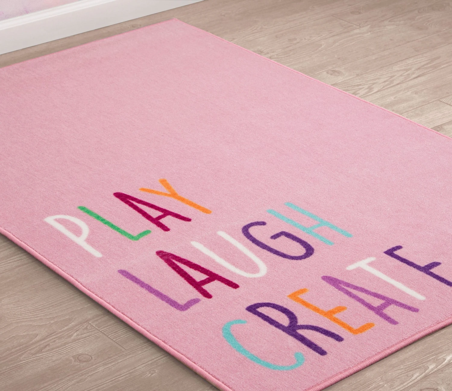 Delta Children Play/Laugh/Create Rectangle Area Rug For Kids, 39-Inch X 59-Inch 5 Delta Children Play/Laugh/Create Rectangle Area Rug For Kids, 39-Inch X 59-Inch - Image 5