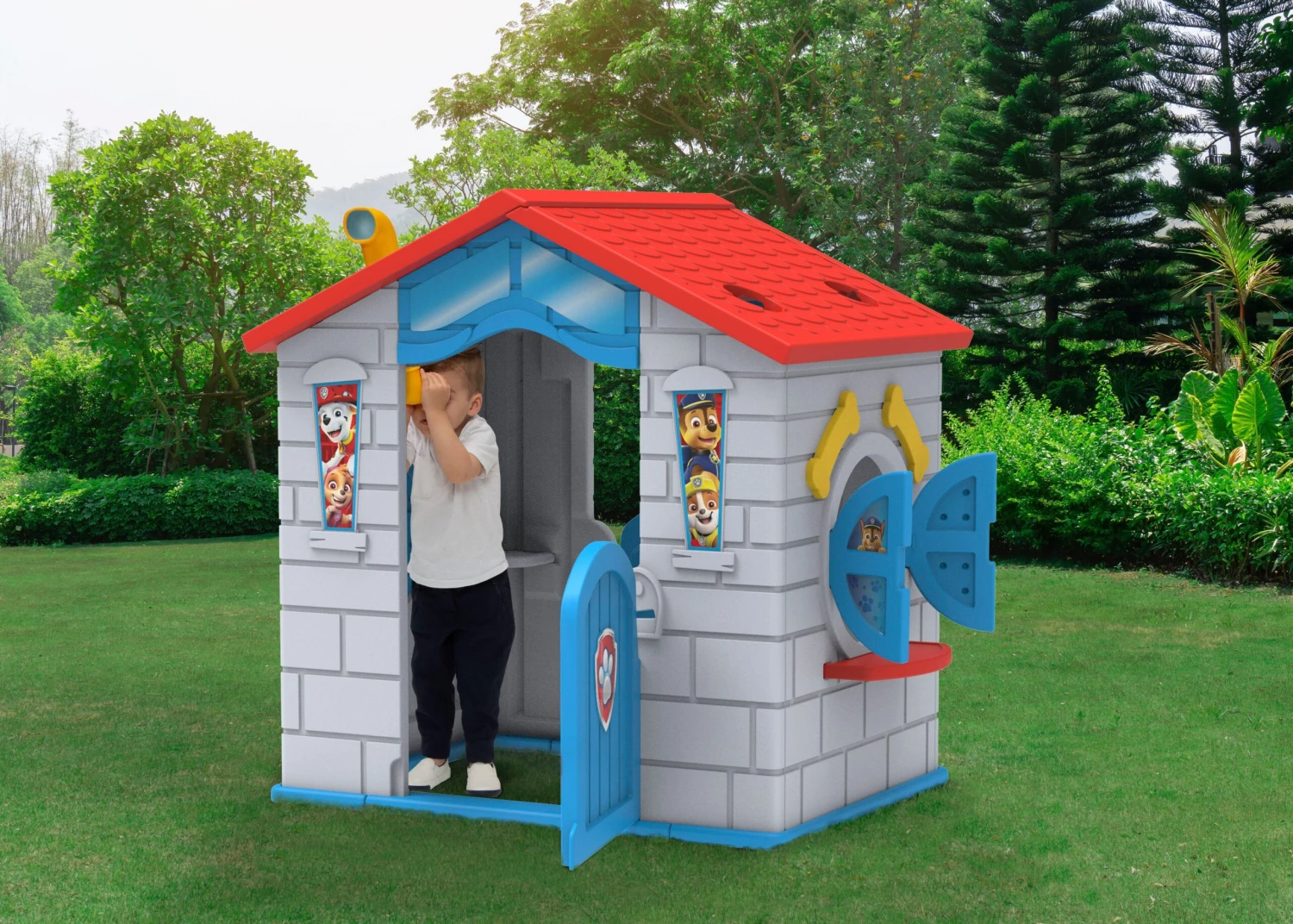 PAW Patrol Plastic Indoor/Outdoor Playhouse With Easy Assembly By Delta Children 1 PAW Patrol Plastic Indoor/Outdoor Playhouse With Easy Assembly By Delta Children