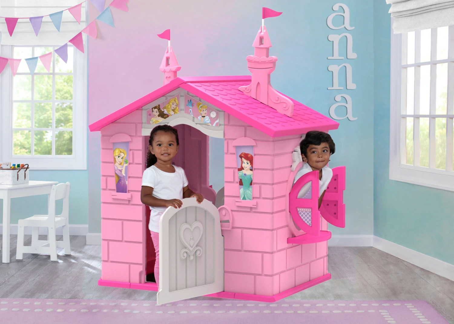 Disney Princess Plastic Indoor/Outdoor Playhouse With Easy Assembly By Delta Children 2 Disney Princess Plastic Indoor/Outdoor Playhouse With Easy Assembly By Delta Children - Image 2