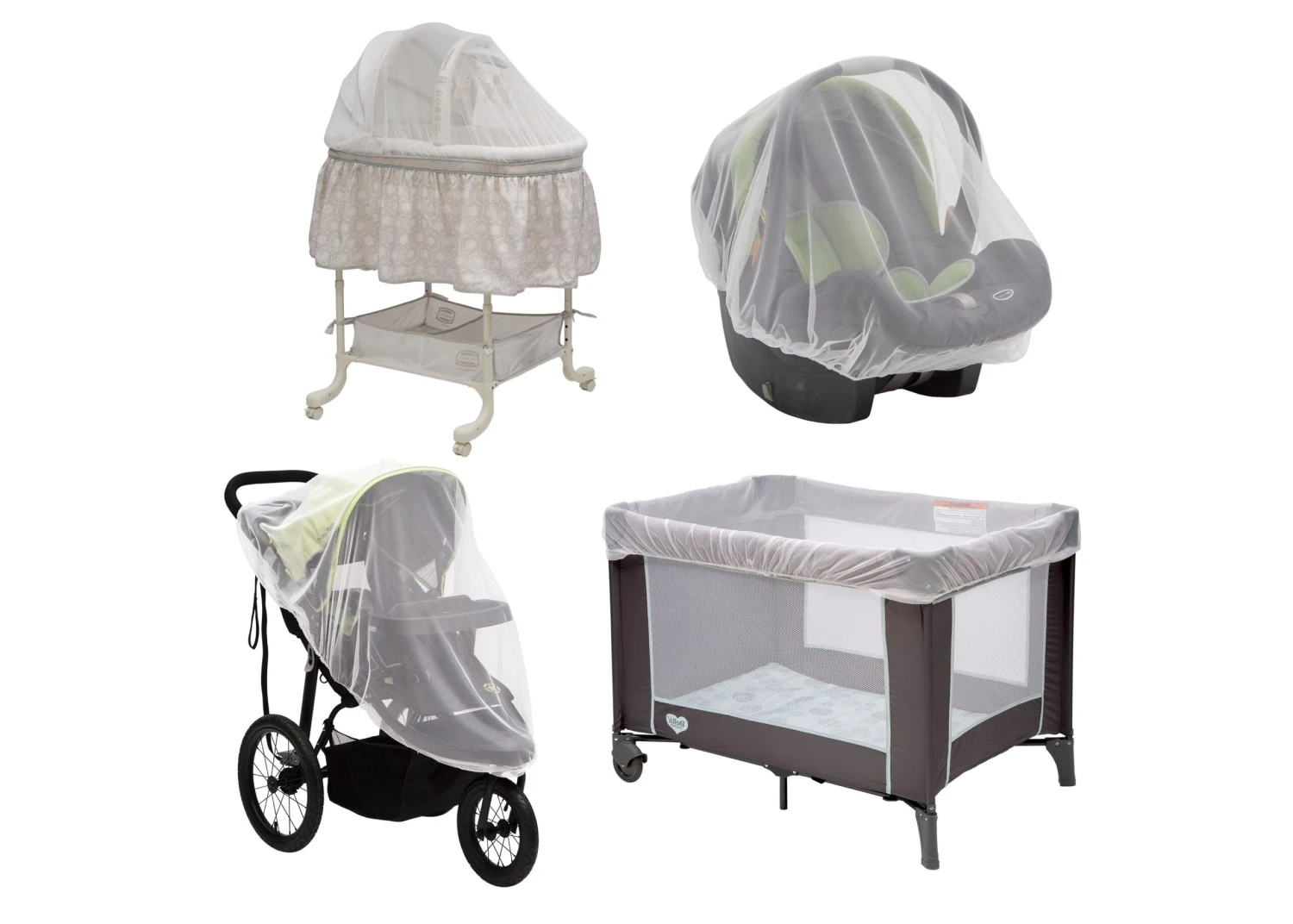 Delta Children 2-Pack Of Universal Mosquito Nets For Strollers, Joggers, Play Yards, Pack ‘n Plays, Infant Cars Seats, Infant Strollers & Bassinets 1 Delta Children 2-Pack Of Universal Mosquito Nets For Strollers, Joggers, Play Yards, Pack ‘n Plays, Infant Cars Seats, Infant Strollers & Bassinets