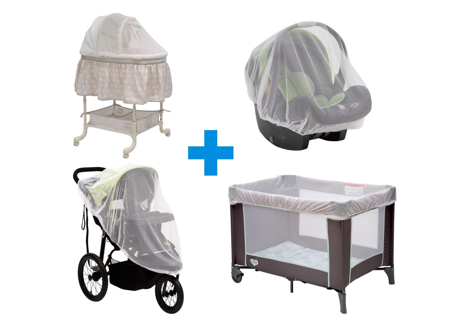 Delta Children 2-Pack Of Universal Mosquito Nets For Strollers, Joggers, Play Yards, Pack ‘n Plays, Infant Cars Seats, Infant Strollers & Bassinets 3 Delta Children 2-Pack Of Universal Mosquito Nets For Strollers, Joggers, Play Yards, Pack ‘n Plays, Infant Cars Seats, Infant Strollers & Bassinets - Image 3