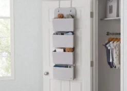 BabyGap 2-Pack Over The Door Storage Organizer With 4 Pockets 21 BabyGap 2-Pack Over The Door Storage Organizer With 4 Pockets -Delta Children Sales Store SS8008GP 3411 over the door grey lifestyle 01 scaled