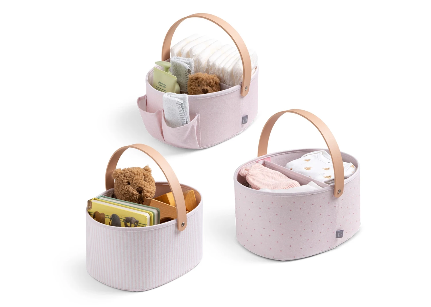BabyGap 3-Pack Nested Fabric Storage Bins With Handles 2 BabyGap 3-Pack Nested Fabric Storage Bins With Handles - Image 2