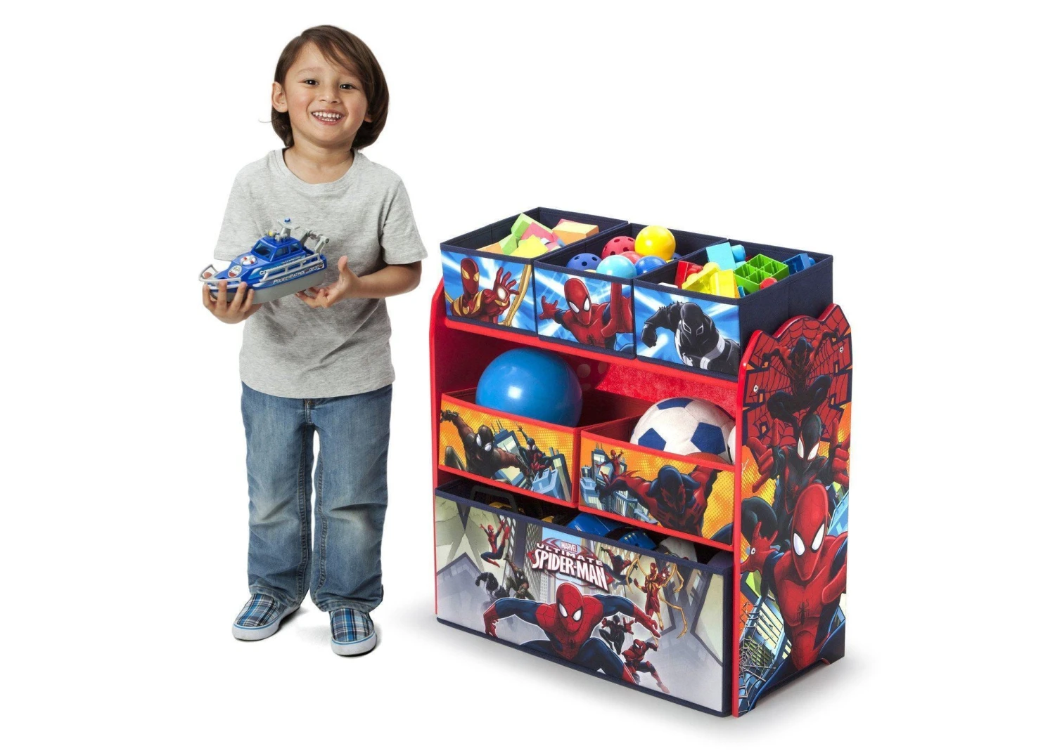 Delta Children Spider-Man Multi-Bin Toy Organizer 3 Delta Children Spider-Man Multi-Bin Toy Organizer - Image 3