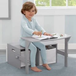 Delta Children MySize Activity Bench 22 Delta Children MySize Activity Bench -Delta Children Sales Store TB83260GN 026 MySize activity bench grey hangtag model 03 high res 3b3fe26c 15d6 42d4 83cd 3d838db65ecc