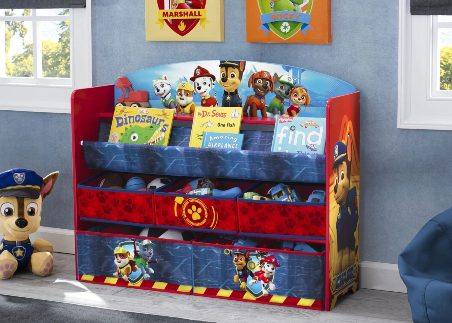 Delta Children PAW Patrol Deluxe Book And Toy Organizer 1 Delta Children PAW Patrol Deluxe Book And Toy Organizer