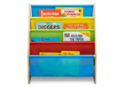 Delta Children Sling Book Rack Bookshelf For Kids 29 Delta Children Sling Book Rack Bookshelf For Kids -Delta Children Sales Store TB84452GN book rack natural primary front props hi res scaled