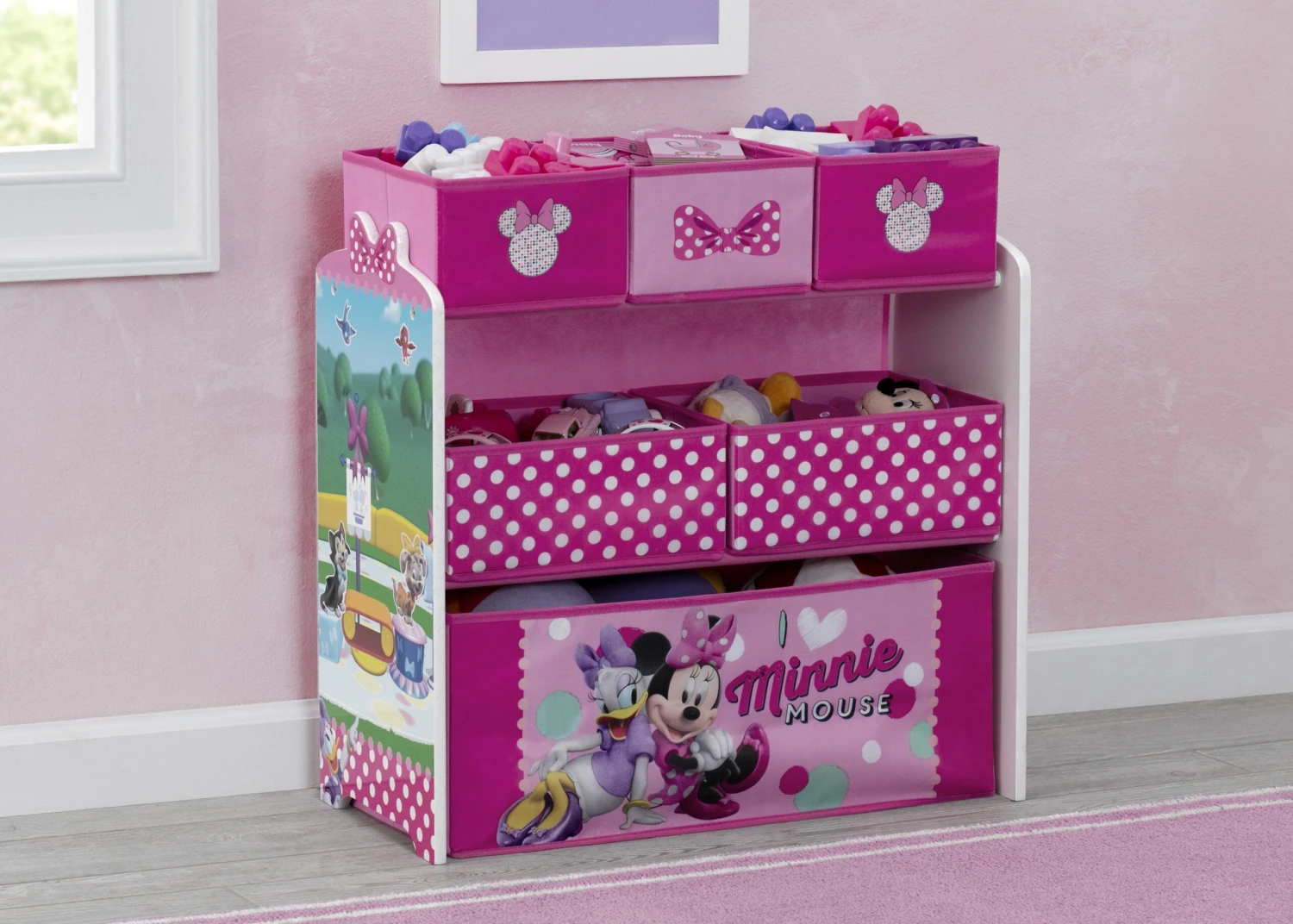 Delta Children Minnie Mouse Design And Store 6 Bin Toy Organizer 1 Delta Children Minnie Mouse Design And Store 6 Bin Toy Organizer