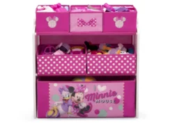 Delta Children Minnie Mouse Design And Store 6 Bin Toy Organizer 8 Delta Children Minnie Mouse Design And Store 6 Bin Toy Organizer -Delta Children Sales Store TB84720MN minnie design and store organizer front props hi res scaled
