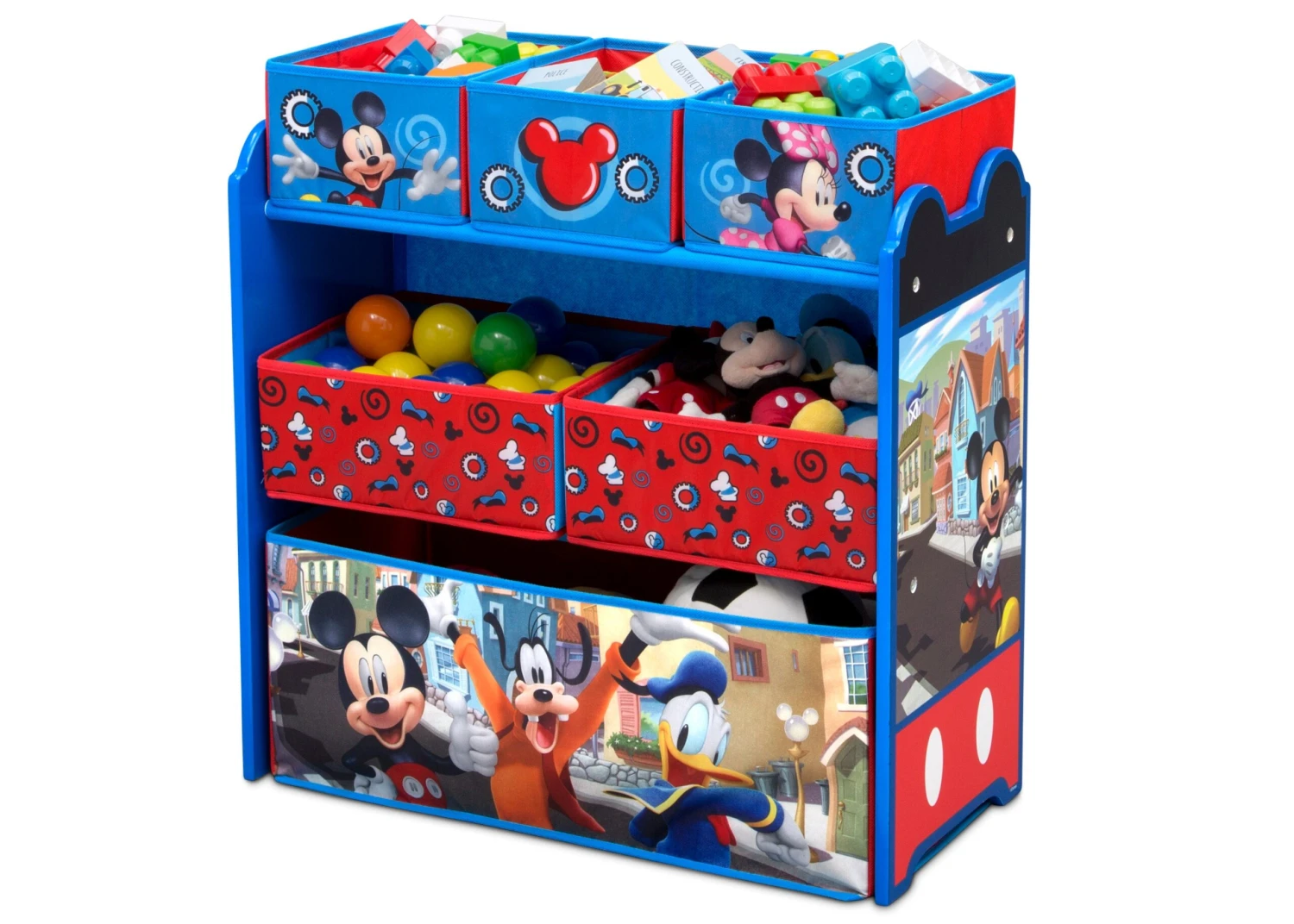 Delta Children Mickey Mouse 6 Bin Design And Store Toy Organizer 2 Delta Children Mickey Mouse 6 Bin Design And Store Toy Organizer - Image 2