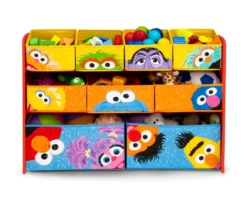 Delta Children Sesame Street Deluxe Multi-Bin Toy Organizer 17 Delta Children Sesame Street Deluxe Multi-Bin Toy Organizer -Delta Children Sales Store TB84778SS sesame deluxe multi bin toy organizer props front scaled