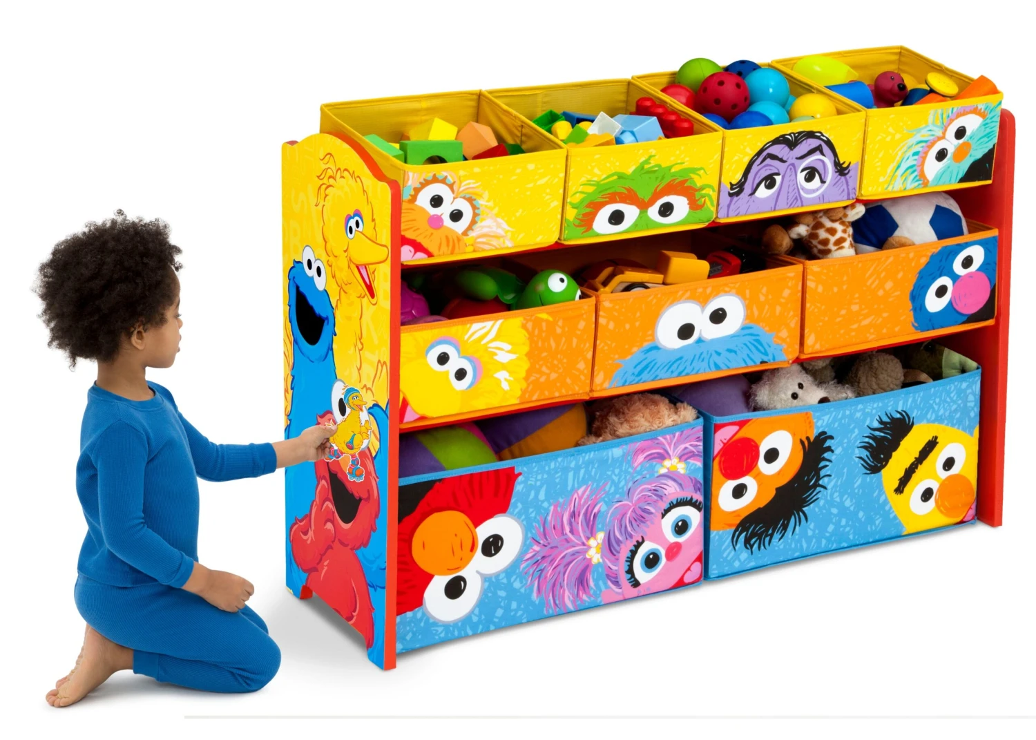 Delta Children Sesame Street Deluxe Multi-Bin Toy Organizer 2 Delta Children Sesame Street Deluxe Multi-Bin Toy Organizer - Image 2