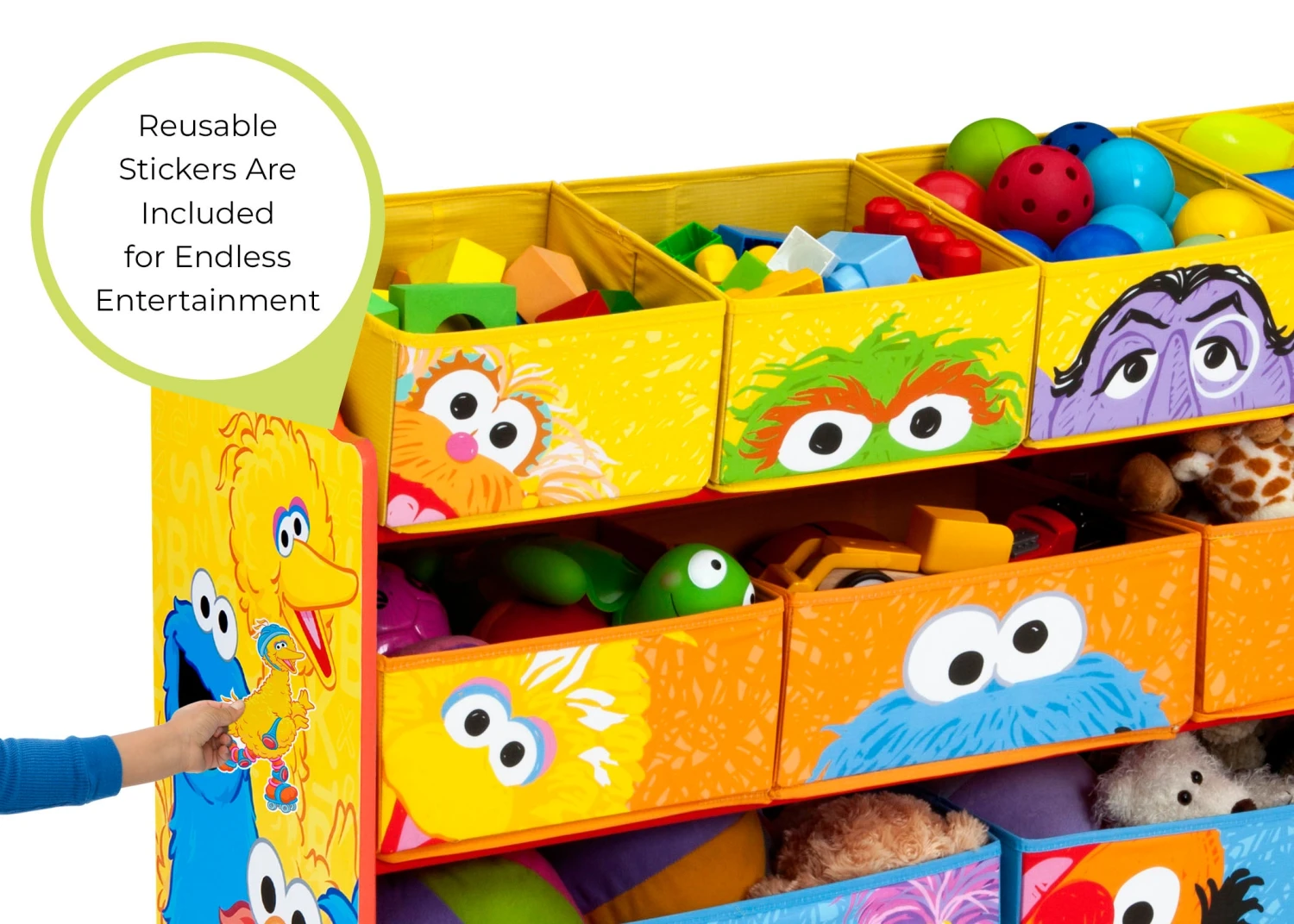 Delta Children Sesame Street Deluxe Multi-Bin Toy Organizer 3 Delta Children Sesame Street Deluxe Multi-Bin Toy Organizer - Image 3