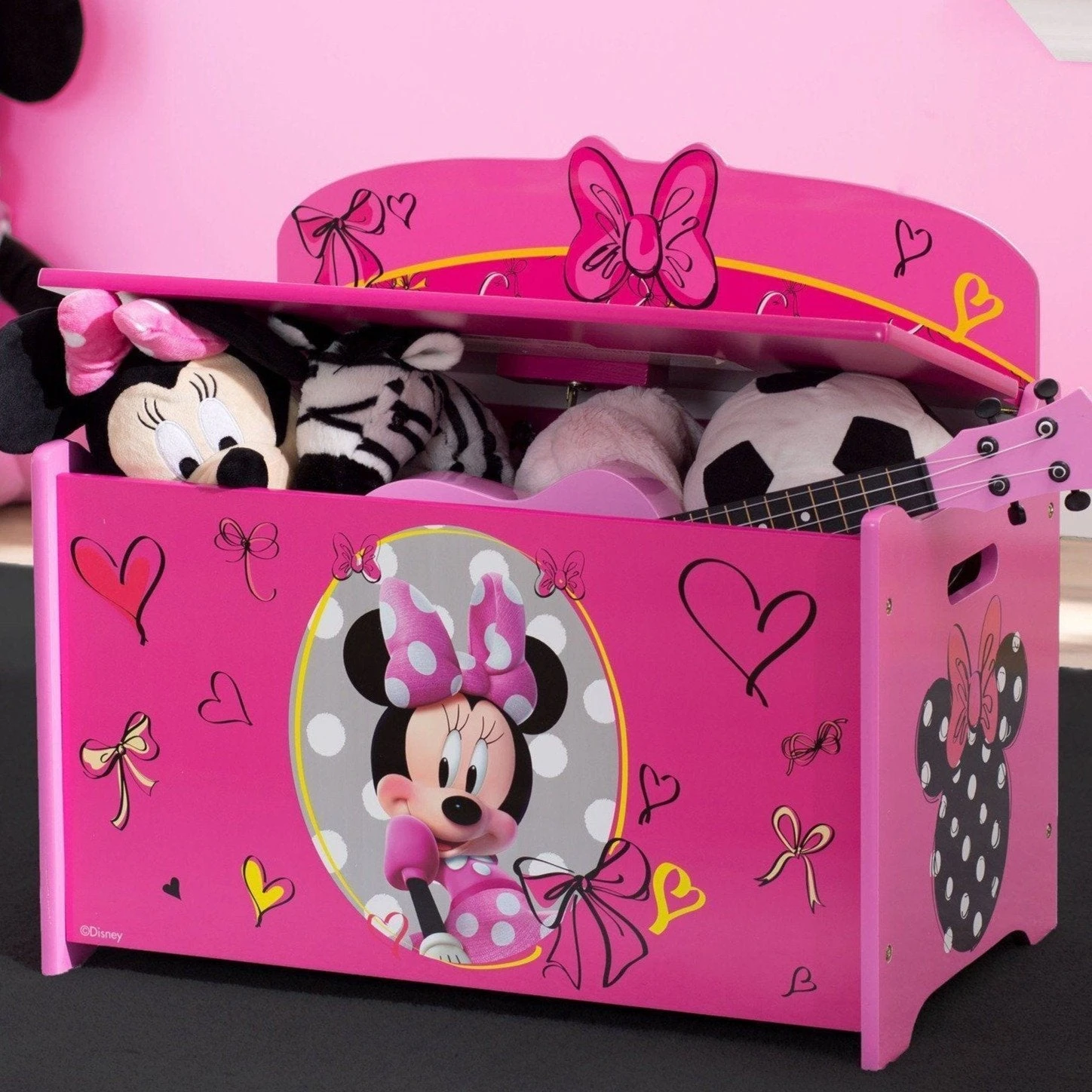 Delta Children Minnie Mouse Deluxe Toy Box 9 Delta Children Minnie Mouse Deluxe Toy Box - Image 9