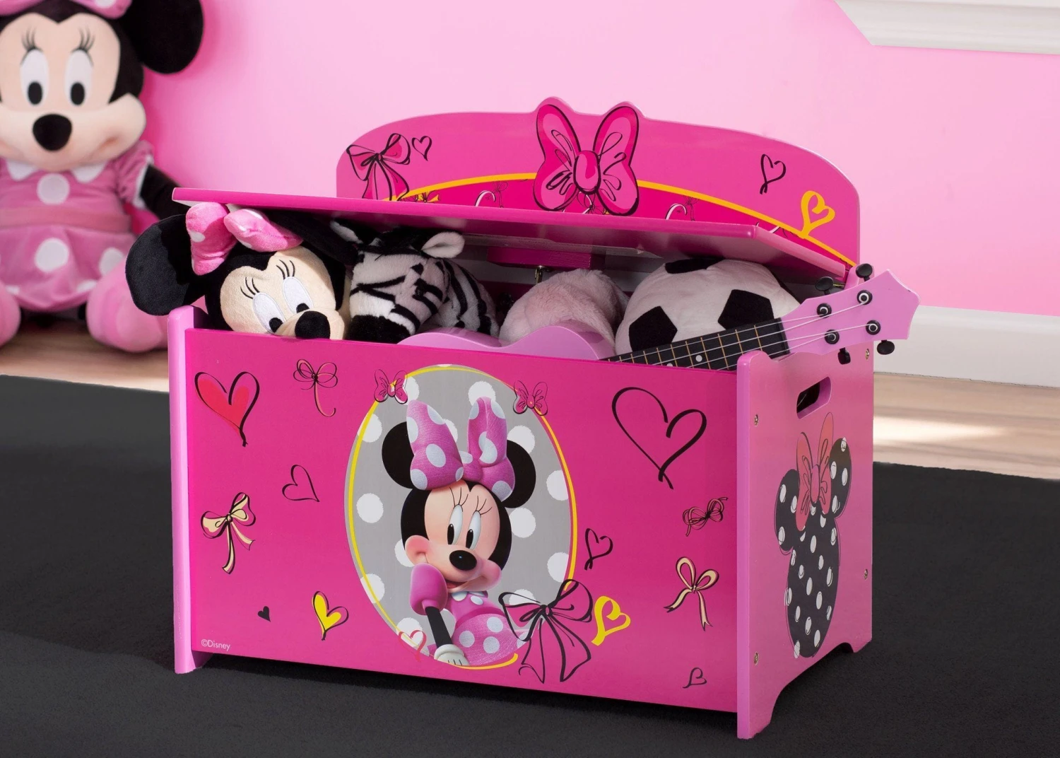 Delta Children Minnie Mouse Deluxe Toy Box 1 Delta Children Minnie Mouse Deluxe Toy Box