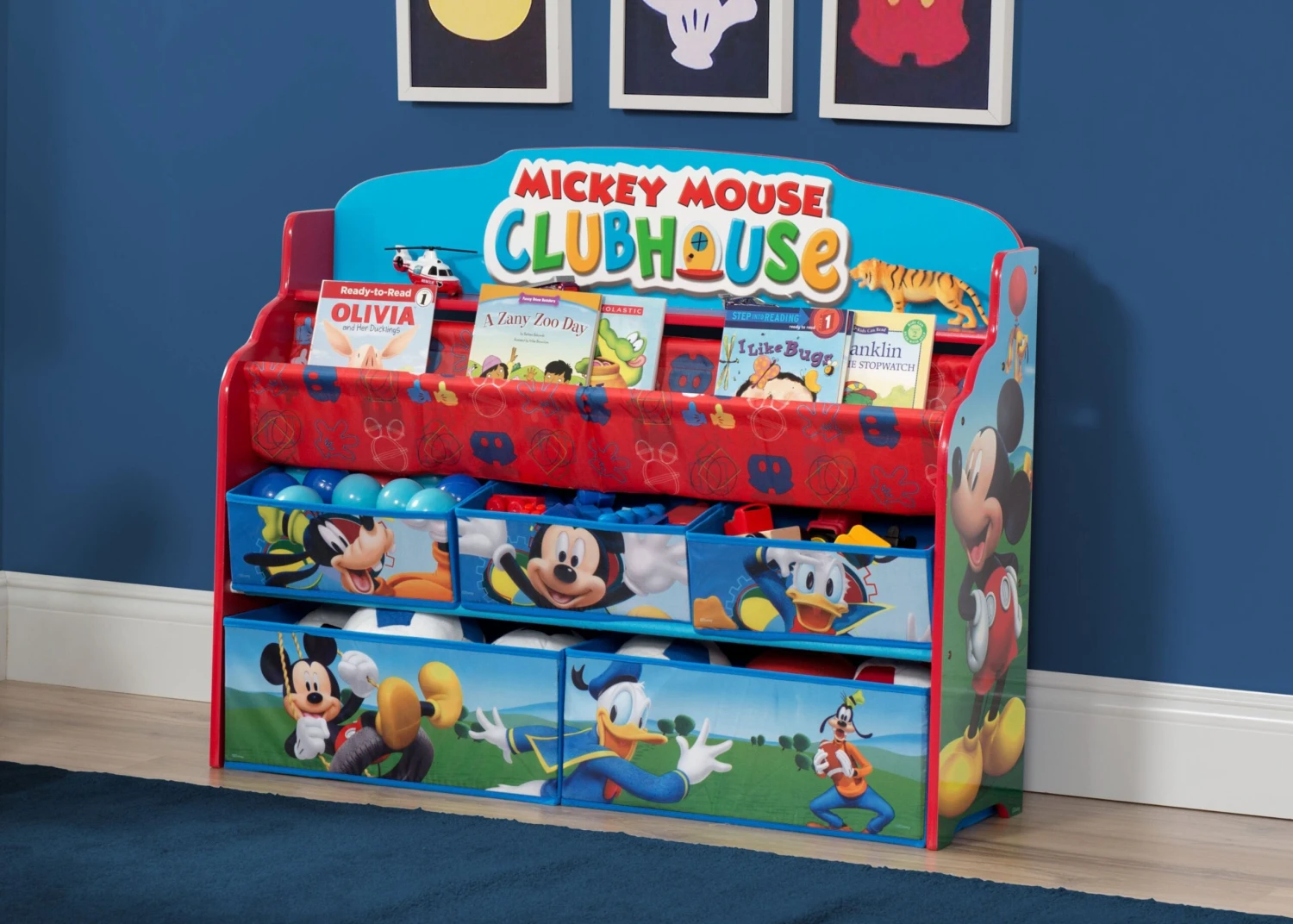 Delta Children Mickey Mouse Deluxe Book & Toy Organizer 1 Delta Children Mickey Mouse Deluxe Book & Toy Organizer
