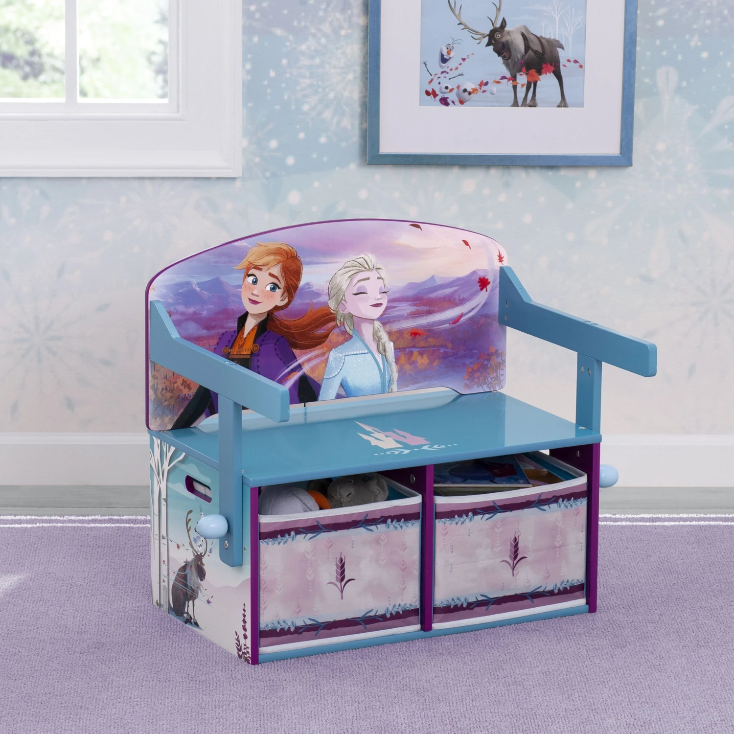 Delta Children Frozen II Convertible Activity Bench 2 Delta Children Frozen II Convertible Activity Bench - Image 2