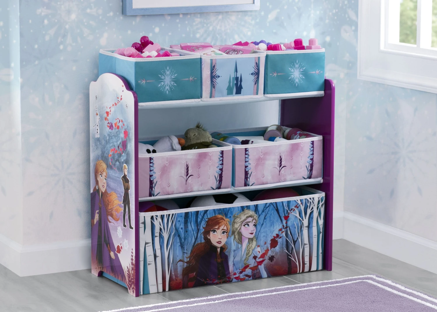 Delta Children Frozen II Design And Store 6 Bin Toy Organizer 1 Delta Children Frozen II Design And Store 6 Bin Toy Organizer