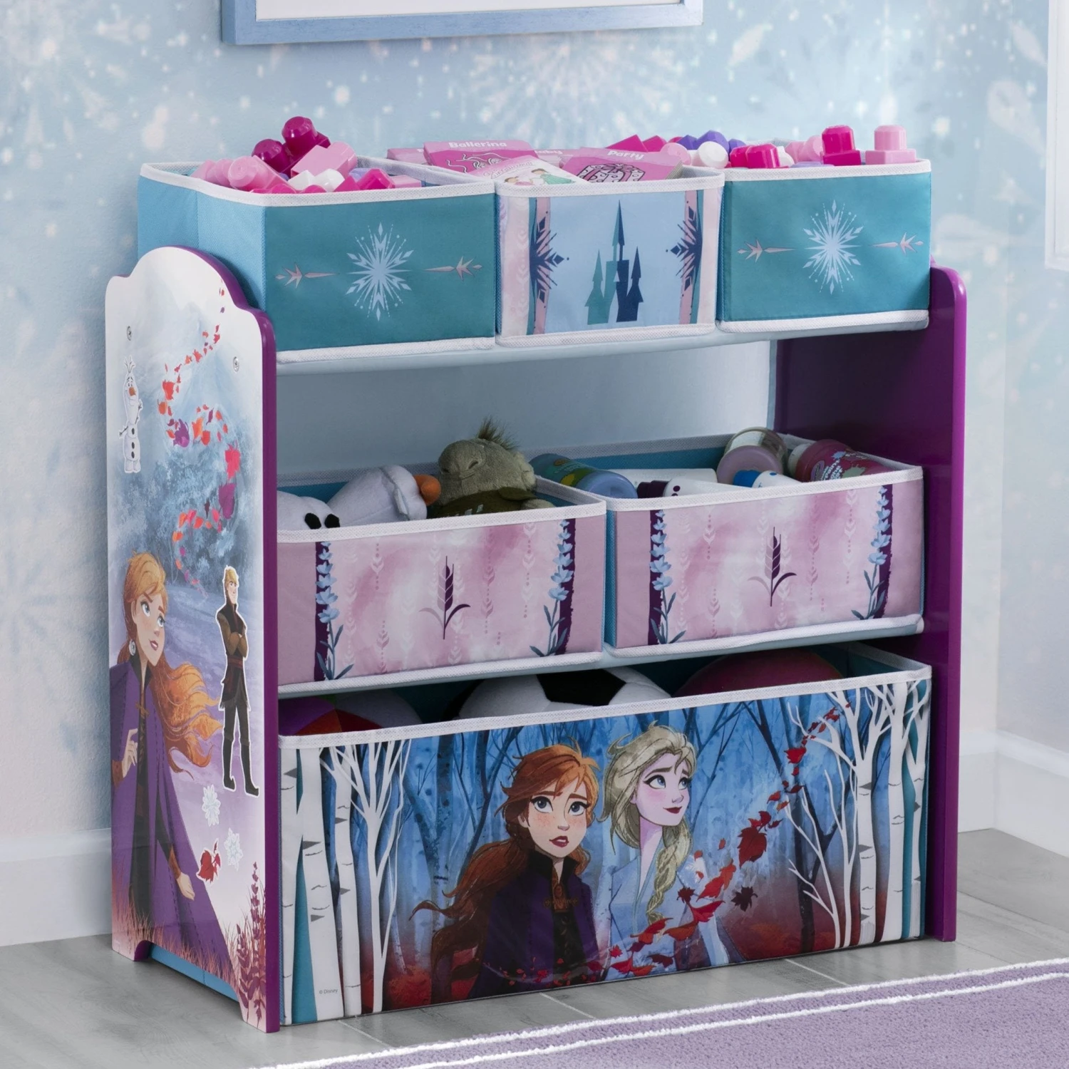 Delta Children Frozen II Design And Store 6 Bin Toy Organizer 6 Delta Children Frozen II Design And Store 6 Bin Toy Organizer - Image 6